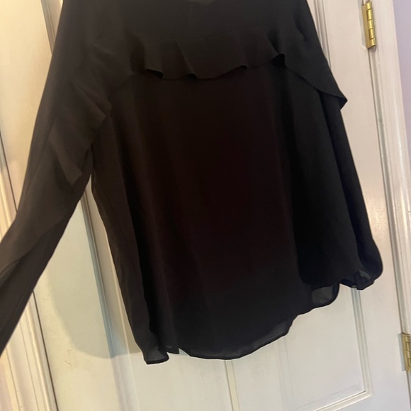 Black Ruffled Blouse - Picture 3 of 3